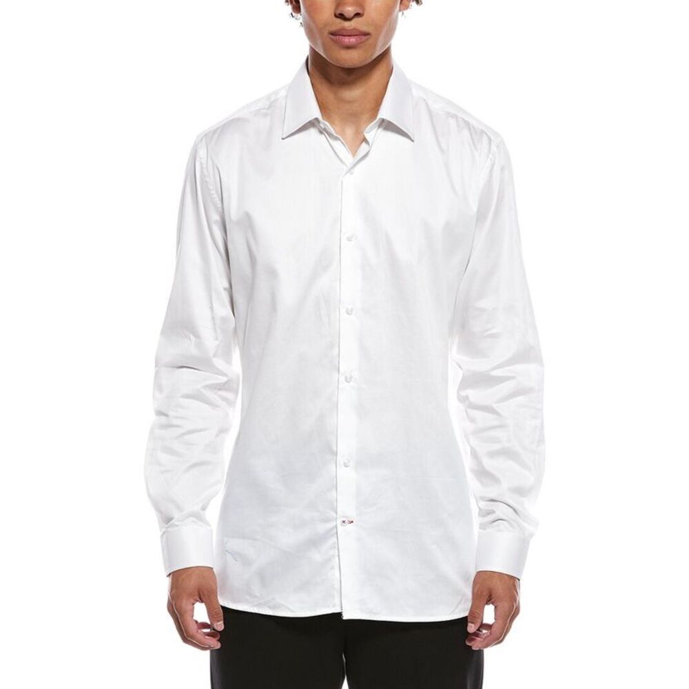 Tahari Mens  Modern Fit Dress Shirt, White